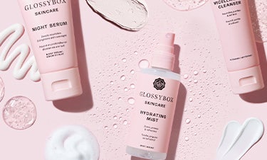GLOSSYBOX Skincare sarjan tuotteita