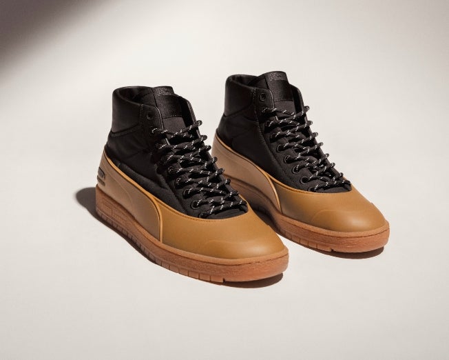 Puma X Maison Kitsuné Men's Ralph Sampson 70 Mid Rubber Trainers - Puma Black