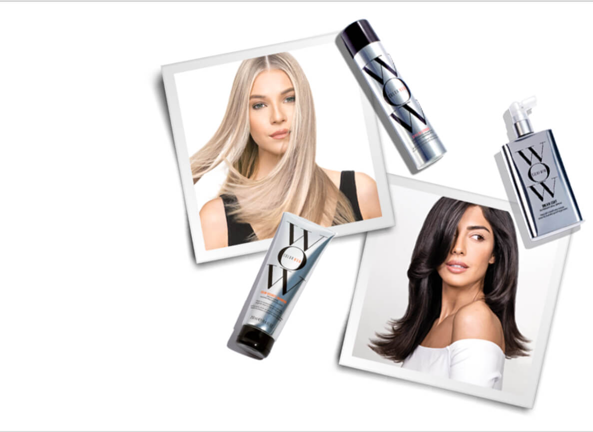 Care for and perfect color-treated hair with Color WOW.