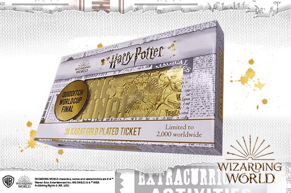 Harry Potter 24K Gold Plated Quidditch World Cup Ticket Replica - Zavvi Exclusive