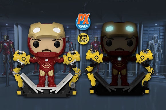 PX Previews Marvel Iron Man Mark IV with Gantry EXC Funko Pop! Vinyl