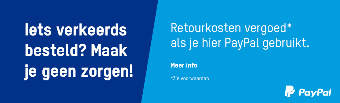 Iets verkeerds besteld? Maak je geen zorgen! Retourkosten vergoed* als je hier PayPal gebruikt